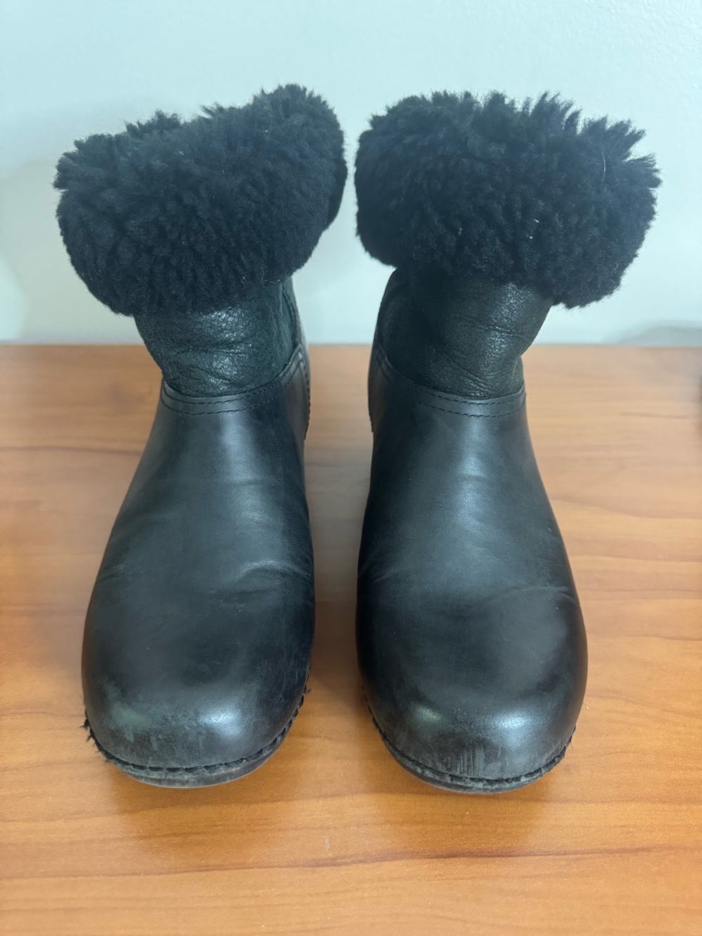 Dansko Stormy Oiled Leather Fur Lined Convertible Ankle Boots Winter Black 38 - Picture 4 of 8